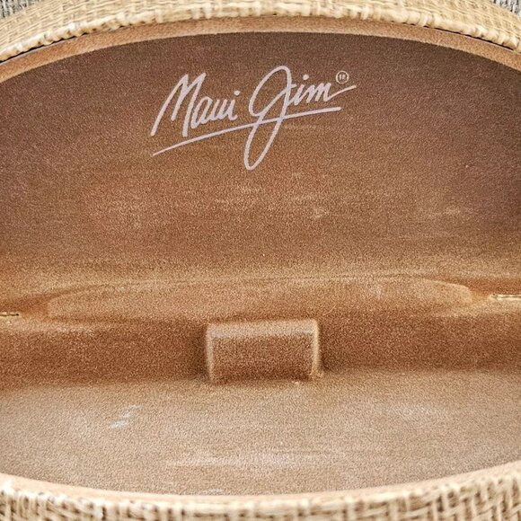 Maui Jim Sunglasses Case Tan Hard Case for Glasses Eye wear Case only - Picture 11 of 13
